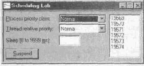 Программа-пример Scheduling Lab